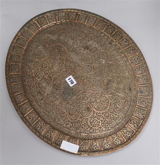 An Eastern tray W.50cm